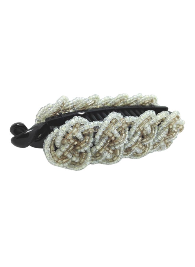 Meilliwish Ponytail Banana Hair Clip-H36 Black/Clear 3.2inch  - Image 1