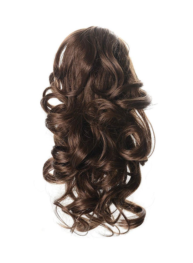 Curly Ponytail Clip In Hair Extension Golden Brown 12inch