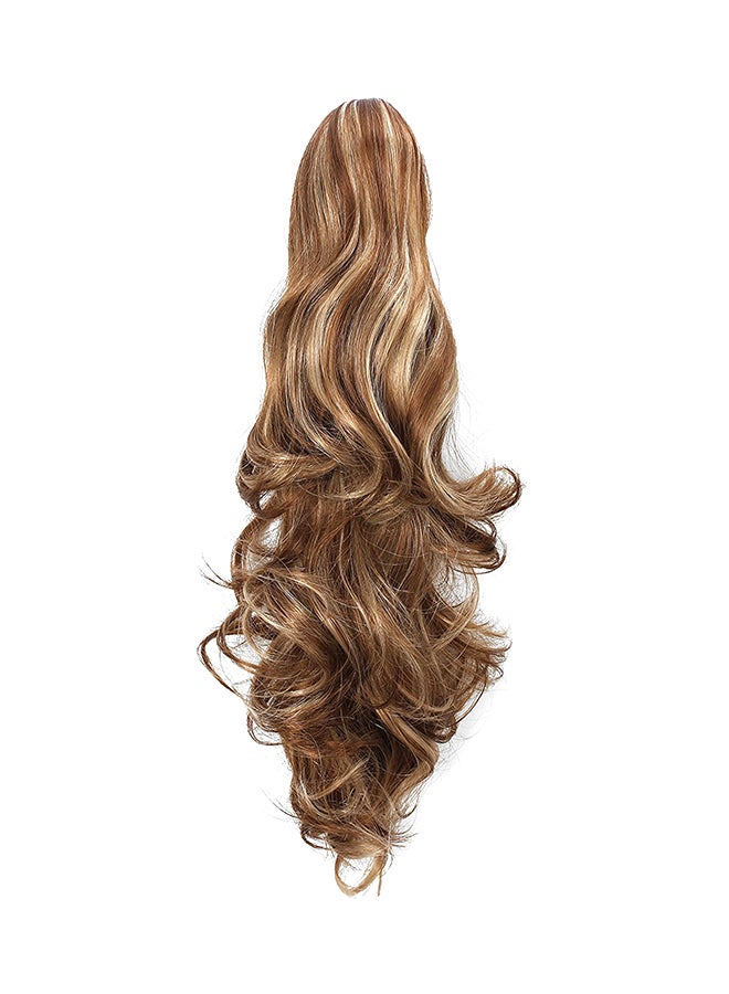 OneDor Curly Ponytail Clip In Hair Extension Brown 20inch - Image 1