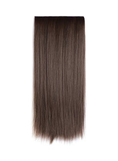 OneDor 3/4 Full Head Straight Clip On Hair Extension Medium Ash Brown 24inch 
