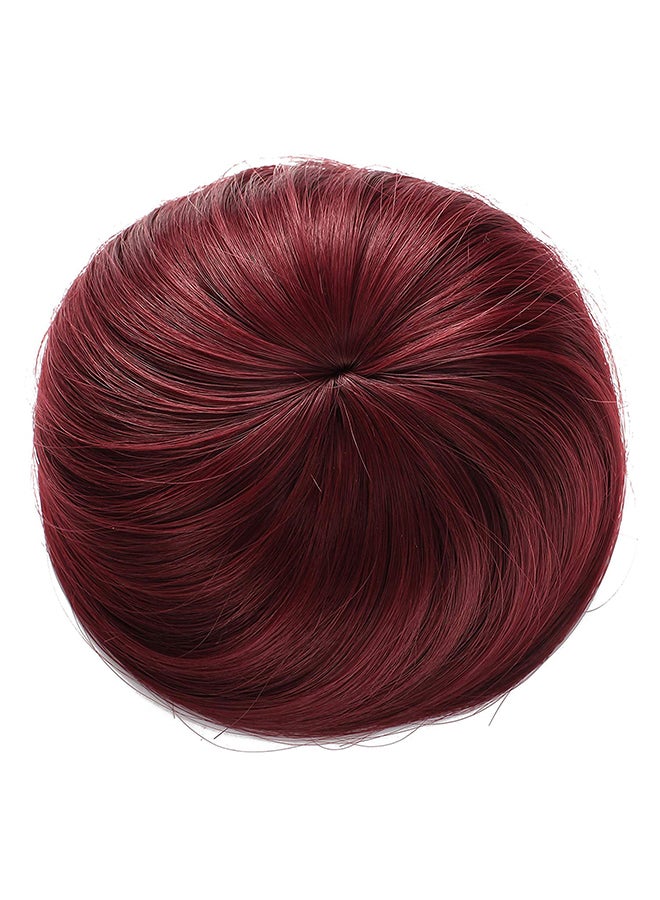 OneDor Chignon Donut Bun Hair Extension Wine Red 2.5inch 