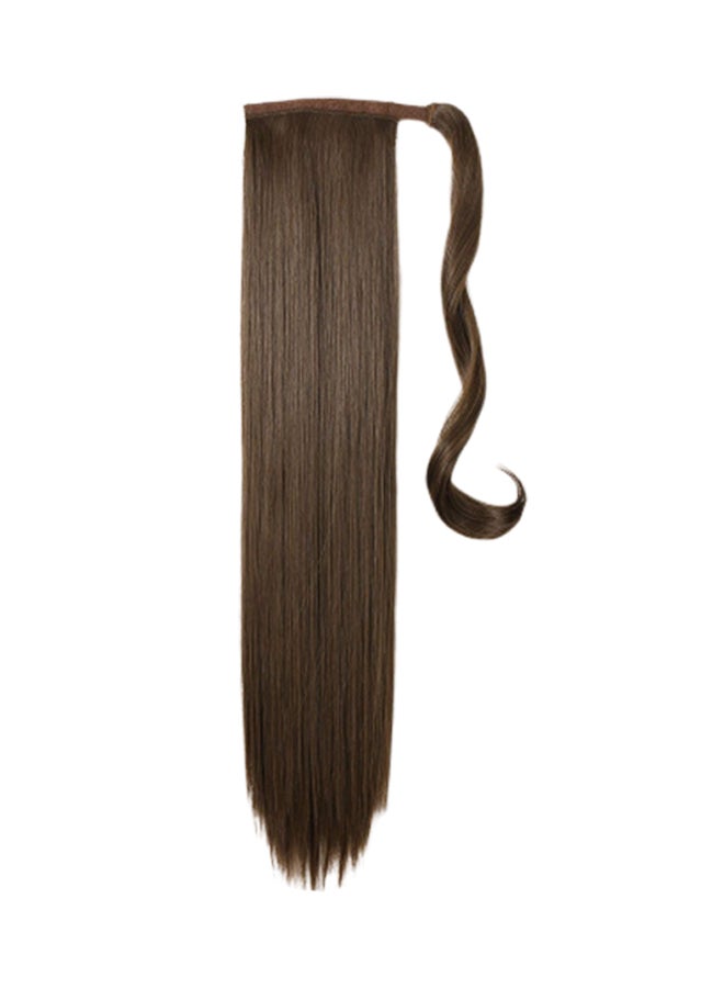 OneDor - Straight Wrap Around Ponytail Extension Light Chestnut Brown 24inch - Image 1