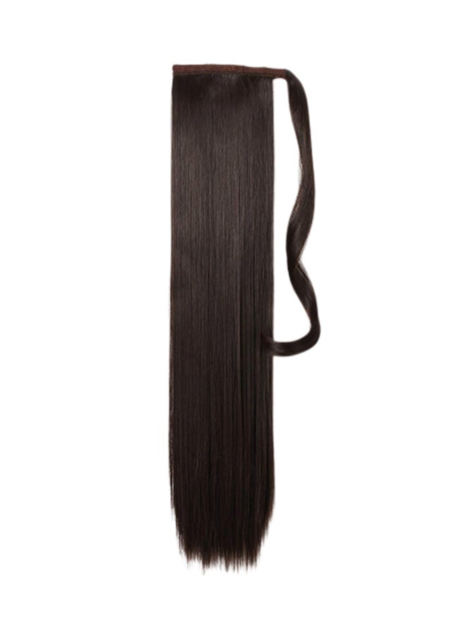 OneDor - Straight Wrap Around Ponytail Extension Medium Chestnut Brown 24inch - Image 1