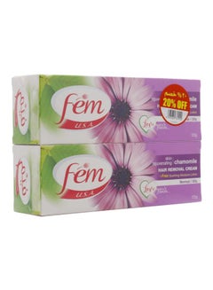 2-Piece Hair Removal Cream White 120grams