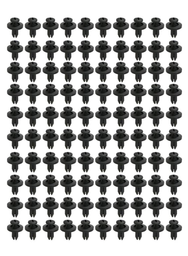 100-Piece Bumper Fastener Rivet Clip Set