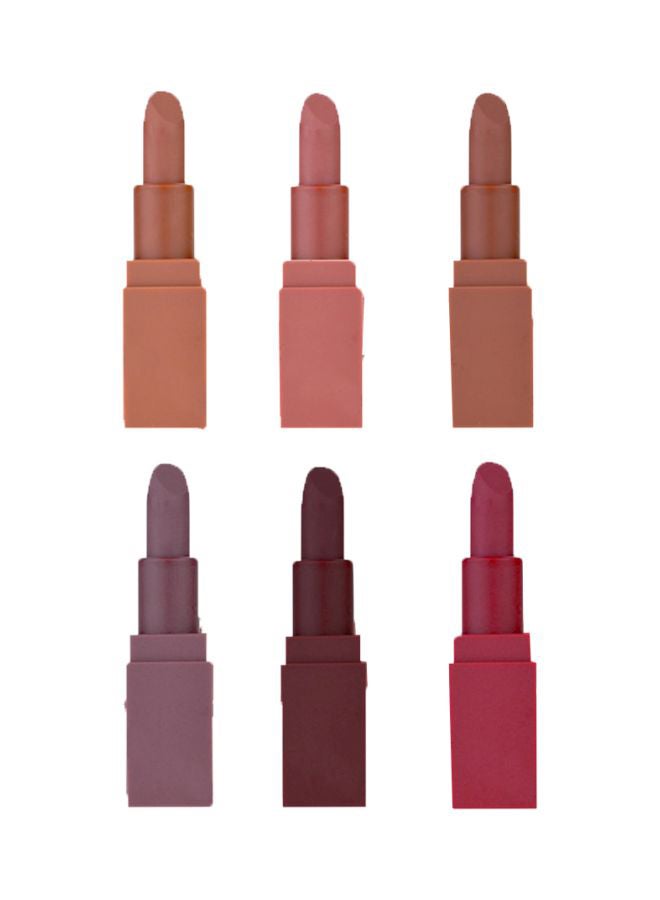 6-Piece Matte Lipstick Set Multicolour