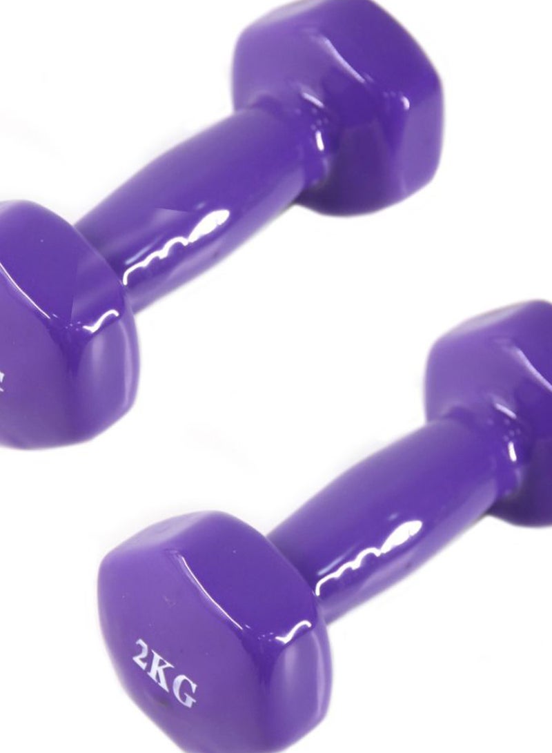 Set Of 2 Fitness Dumbbells - 2 x 2 kg 2 x 2kg 2 x 2kg - Image 2