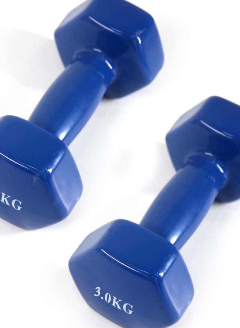 طقم أثقال دمبل للياقة البدنية من قطعتين - وزن 2x3 كغ 3كيلوجرام - Image 2