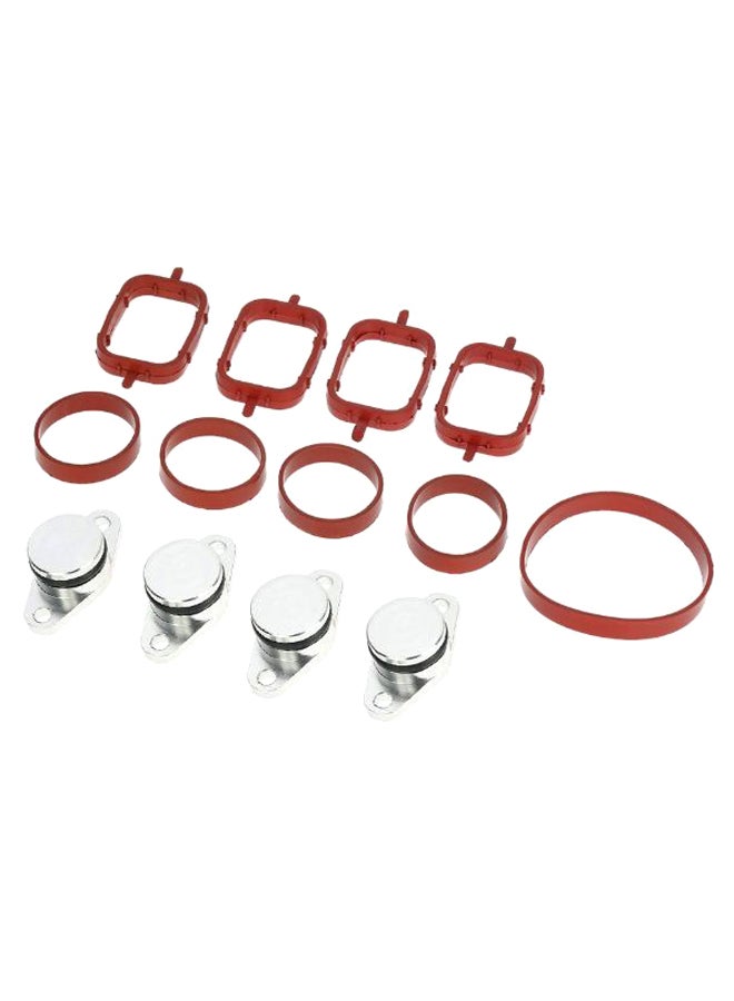 Generic 4-Piece Diesel Swirl Flap Replacement Blanks With Intake Manifold Gaskets For BMW  - Image 1