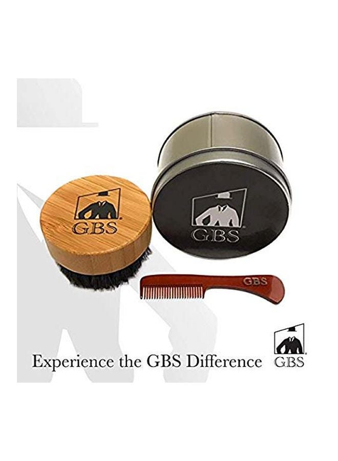 G.B.S 2-Piece Beard Comb Set Beige/Black/Brown - Image 2