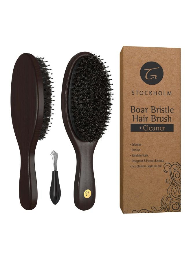 TRULY GENUINE STOCKHOLM Nylon Pin Boar Bristle Hair Brush Black  - Image 1