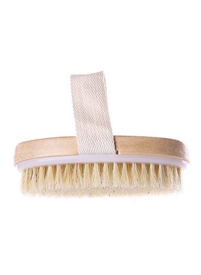 Minalo Wooden Shower Body Brush With Boar Bristle Beige 16inch - Image 2