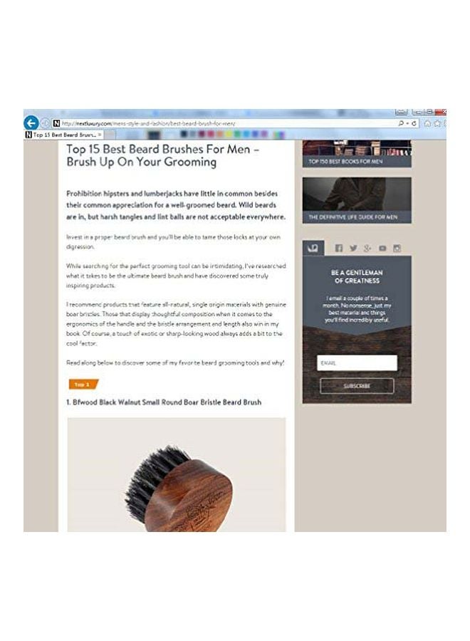 BFWood - Beard Brush Black/Brown - Image 1
