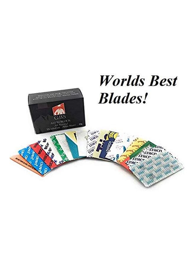 G.B.S 18-Piece Double Edge Razor Blades Multicolour - Image 2