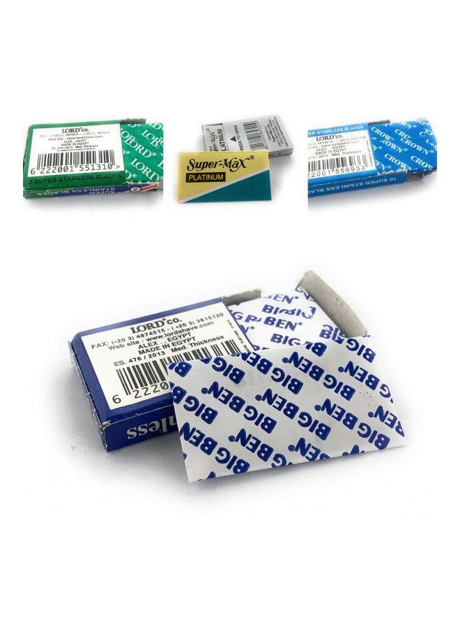 G.B.S 36-Piece Double Edge Razor Blades With Shave Soap Multicolour - Image 3