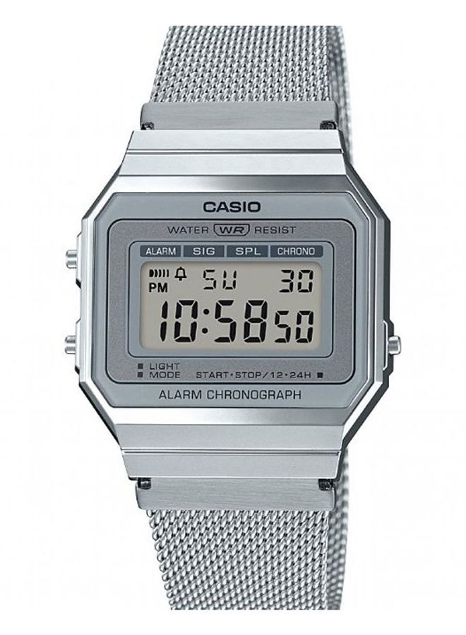كاسيو ساعة يد رقمية بسوار من الاستانلس ستيل طراز A700WEM-7AEF للرجال - Image 1