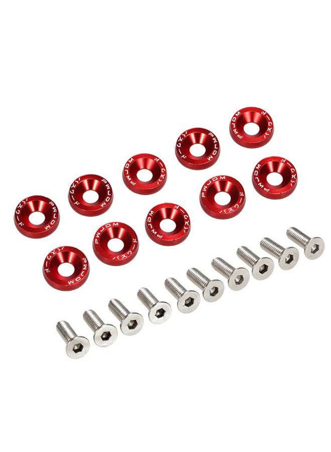 Generic 10-Piece Bumper Engine Washer Bolt Set 