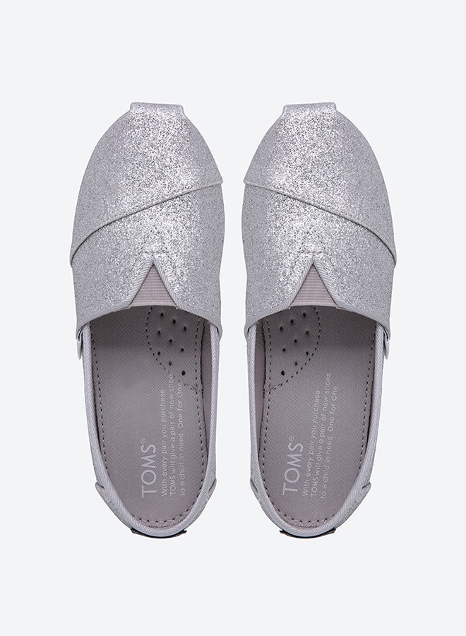 TOMS - Glimmer Youth Classic Loafers Silver - Image 1