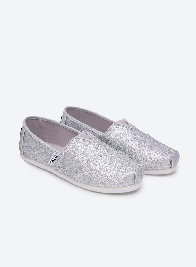 TOMS - Glimmer Youth Classic Loafers Silver - Image 1