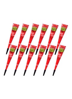 12-Piece INSTANT  CHILLI RED  GOLECHA HENNA MEHANDI CONE Red 28grams - v1567839541/N29298909A_1