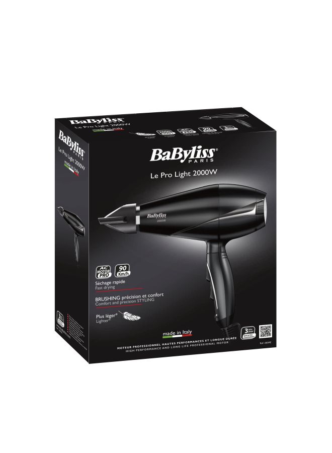 BaByliss Le Pro Light Hair Dryer Black - Image 3