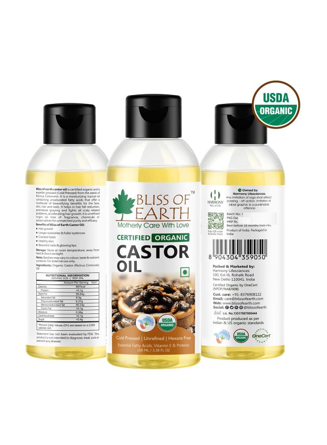 BLISS OF EARTH Castor Oil And Sesame Oil Set Multicolour 100ml  - Image 3