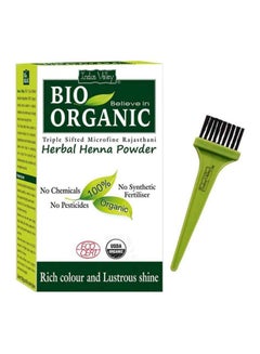 Bio Organic Herbal Henna Powder with Hair Dye Brush Multicolour 100grams - v1567839568/N29298999A_1