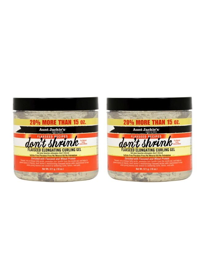 Aunt Jackie's Pack Of 2 Don't Shrink Flaxseed Elongating Curling Gel  - Image 1