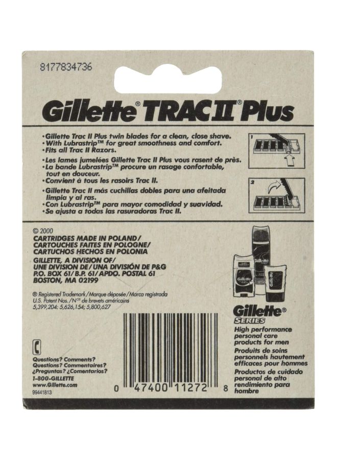 Gillette - 10-Piece TRAC II Plus Razor Blade Refills Silver - Image 1