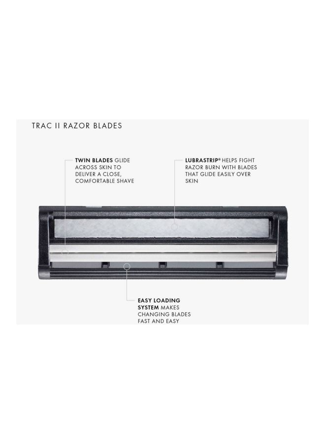 Gillette - 10-Piece TRAC II Plus Razor Blade Refills Silver - Image 1