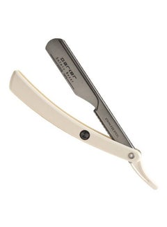 Parker Safety Razor Straight Edge Razor With Stainless Steel Blade Arm And 5 Shark Stainless Blades Silver/White  - Image 1