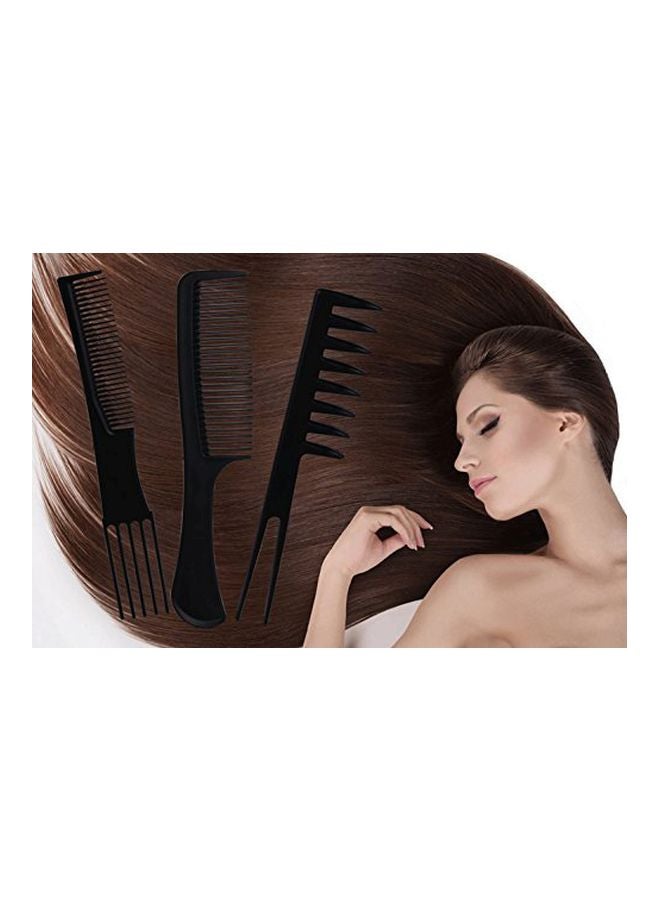 Oneleaf 10-Piece Professional Hair Styling Comb Set Black - Image 2