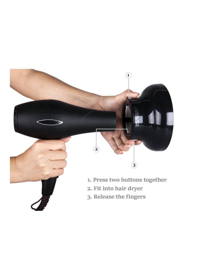 Hairizone - Universal Hair Diffuser For Hair Dryer Black - Image 1