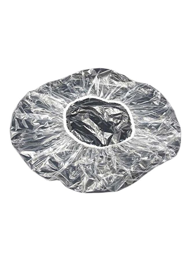 KINGLAKE 100-Piece Disposable Plastic Shower Cap Clear  - Image 1