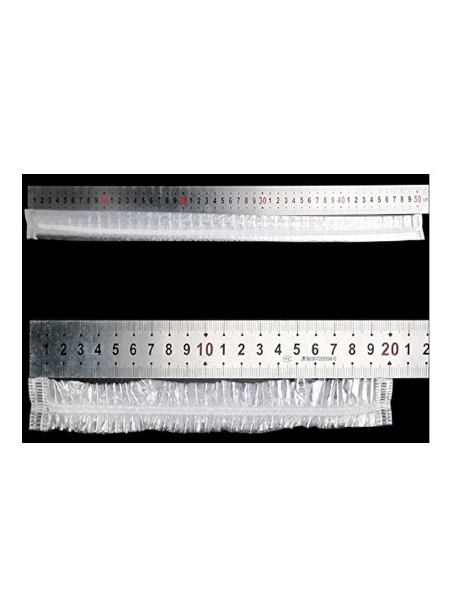 KINGLAKE 100-Piece Disposable Plastic Shower Cap Clear  - Image 3