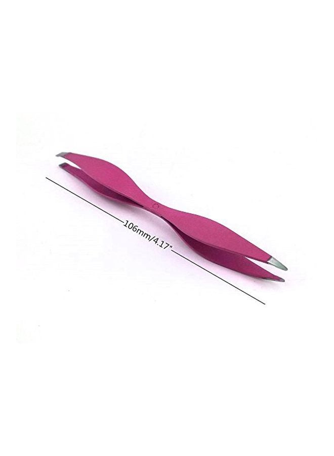 Yueton 2-Piece Double End Precision Pointed And Slant Tip Tweezers Set Red - Image 2