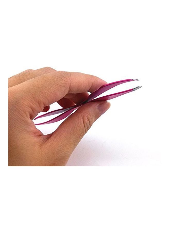 Yueton 2-Piece Double End Precision Pointed And Slant Tip Tweezers Set Red - Image 3