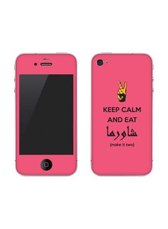 Vinyl Skin Decal For  Apple iPhone 4 Keep Calm And Eat Shawarma
