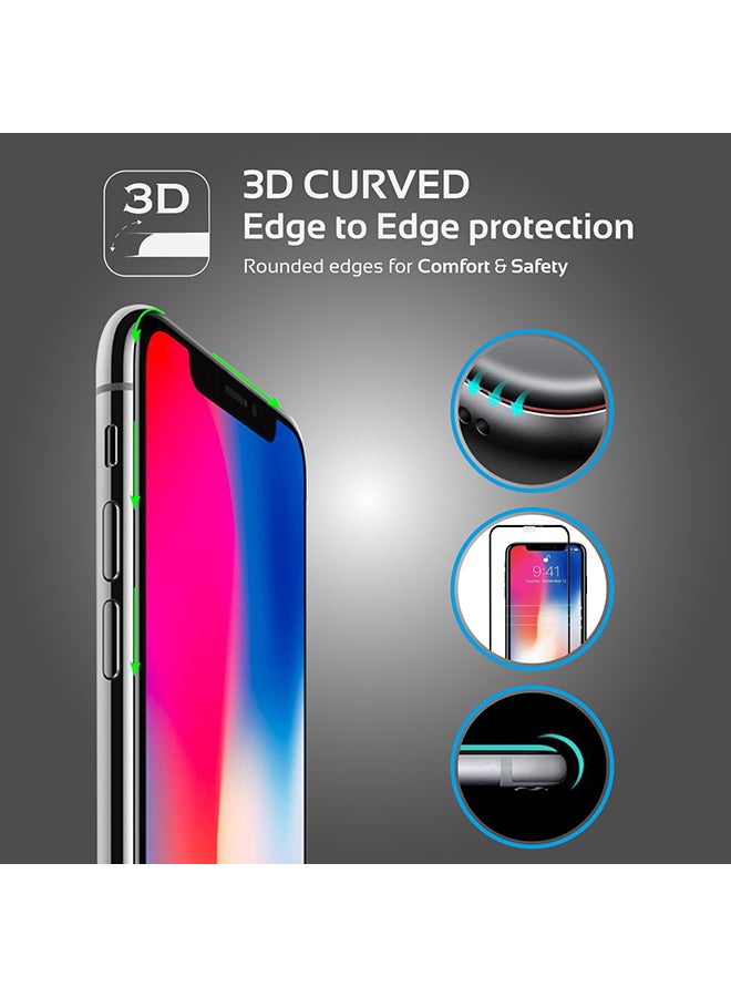 PROMATE - Tempered Glass Screen Protector For Apple iPhone X / iPhone Xs Clear Clear - Image 1