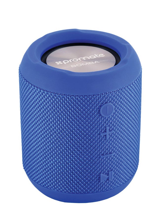 PROMATE - Bluetooth Speaker, Portable True Wireless Stereo Speaker with 7W HD Sound, Built-In Mic, Micro SD Card Slot, In-Line AUX and IPX6 Water Resistant for Indoor, Outdoor, Smartphones, iPod, Bomba Blue - Image 1