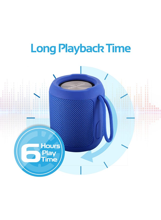 PROMATE - Bluetooth Speaker, Portable True Wireless Stereo Speaker with 7W HD Sound, Built-In Mic, Micro SD Card Slot, In-Line AUX and IPX6 Water Resistant for Indoor, Outdoor, Smartphones, iPod, Bomba Blue - Image 1