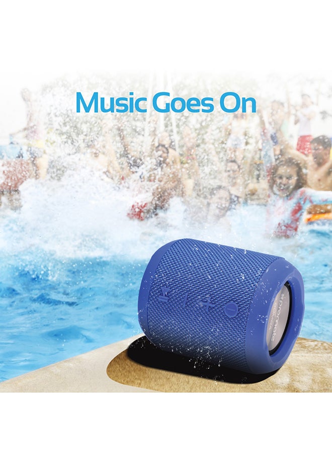 PROMATE - Bluetooth Speaker, Portable True Wireless Stereo Speaker with 7W HD Sound, Built-In Mic, Micro SD Card Slot, In-Line AUX and IPX6 Water Resistant for Indoor, Outdoor, Smartphones, iPod, Bomba Blue - Image 1