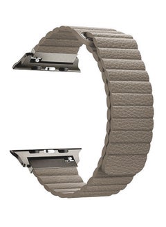 Leather Apple Watch Band 38mm/40mm, Lightweight Stylish Leather Loop Replacement Wristband with Strong Magnetic Closure Strap for Apple Watch Series 1/2/3/4, Lavish-38 Beige