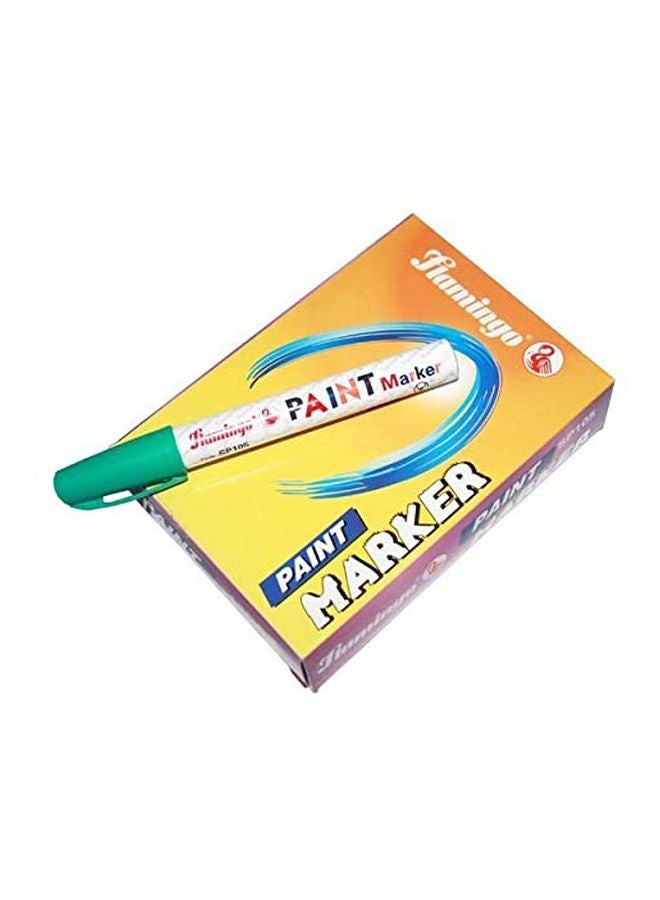 Flamingo 12-Piece Paint Marker Red/Green/Gold - Image 1