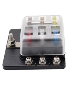 Generic 6 Way Blade Fuse Box Holder With Led Warning Light  - Image 1