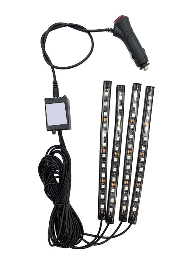Generic 4-Piece Interior Car LED Light Strip Set - Image 2