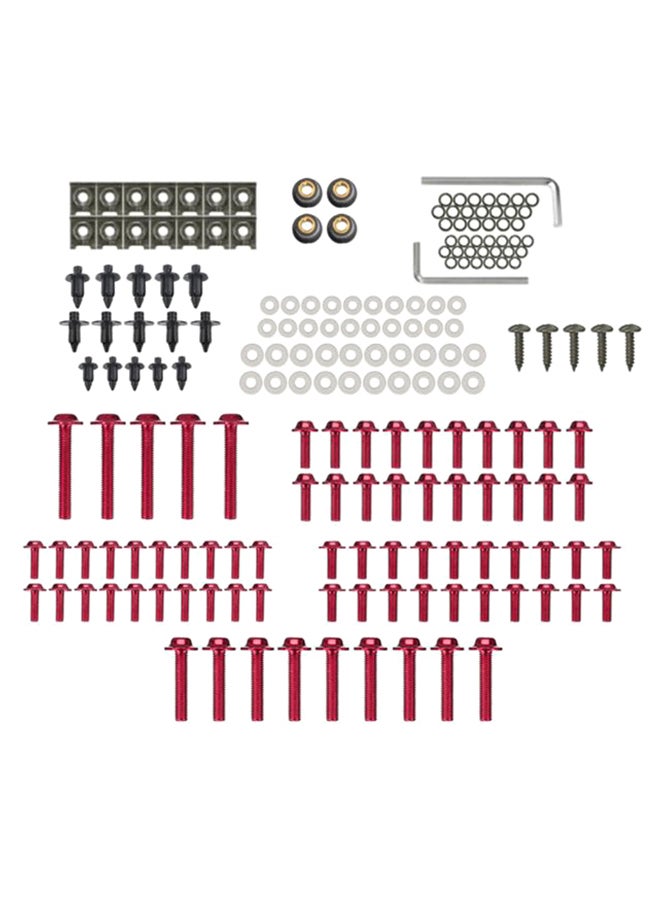 Generic 194-Piece Complete Motorcycle Fairing Bodywork Screw Kit 