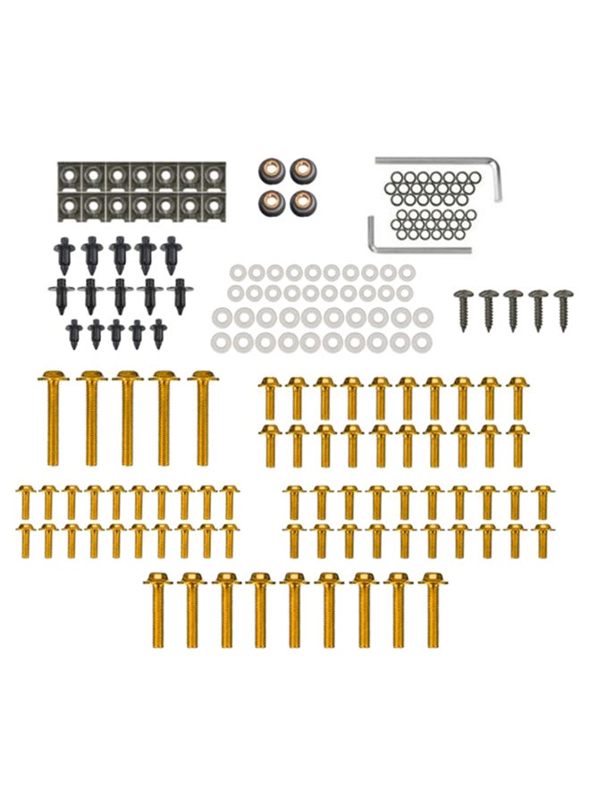 Generic 194-Piece Complete Motorcycle Fairing Bodywork Screw Kit 