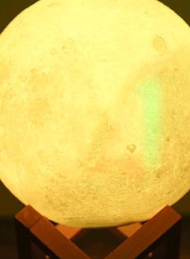 مصباح ليلي LED على شكل قمر أبيض/بيج - Image 2