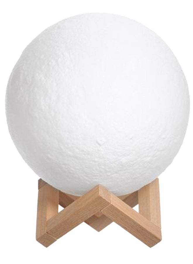 مصباح ليلي LED على شكل قمر أبيض/بيج - Image 1